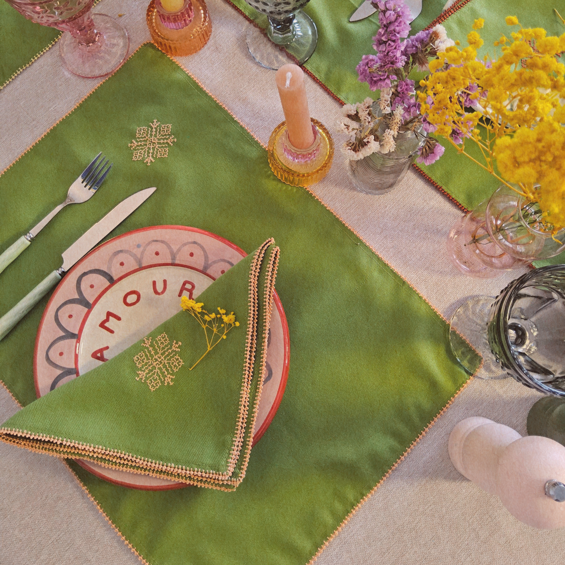 Serviette NOOR Olive